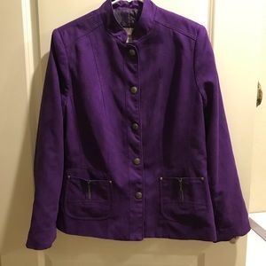 TanJay Faux Suede Jacket Purple Size 10